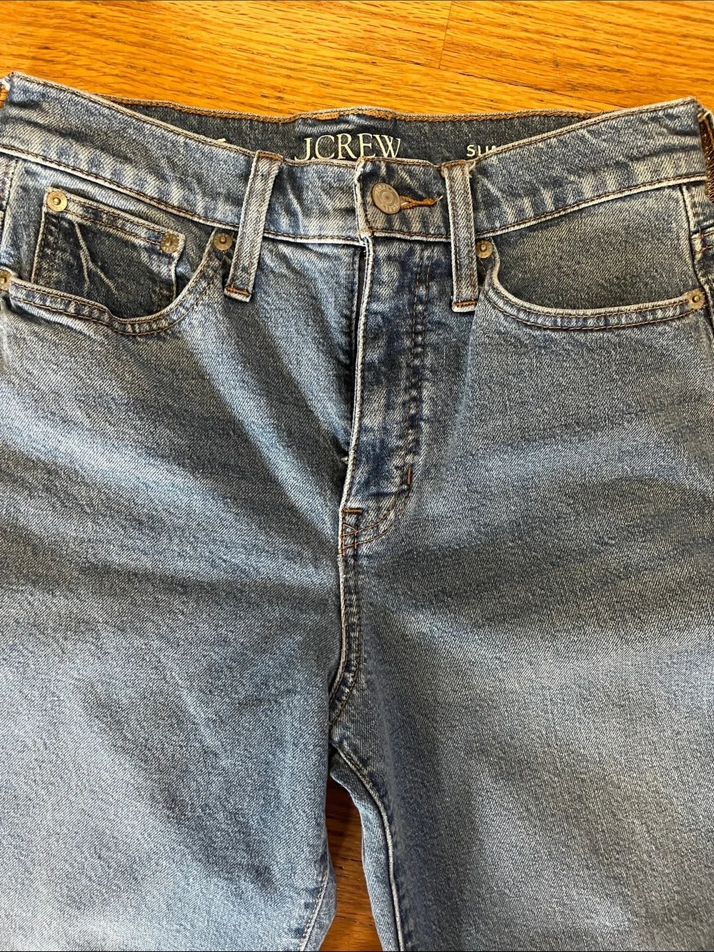 J crew slim wide leg jeans 26 frayed hem ankle